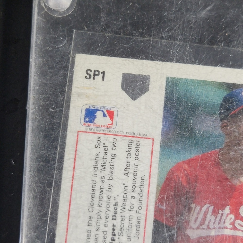 1990 Upper Deck #SP1 Michael Jordan RC Rookie Chicago White Sox In Slab PICS! - Picture 8 of 10